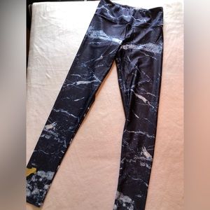 Goldsheep Marble Navy, full length high waisted leggings, L, great condition!